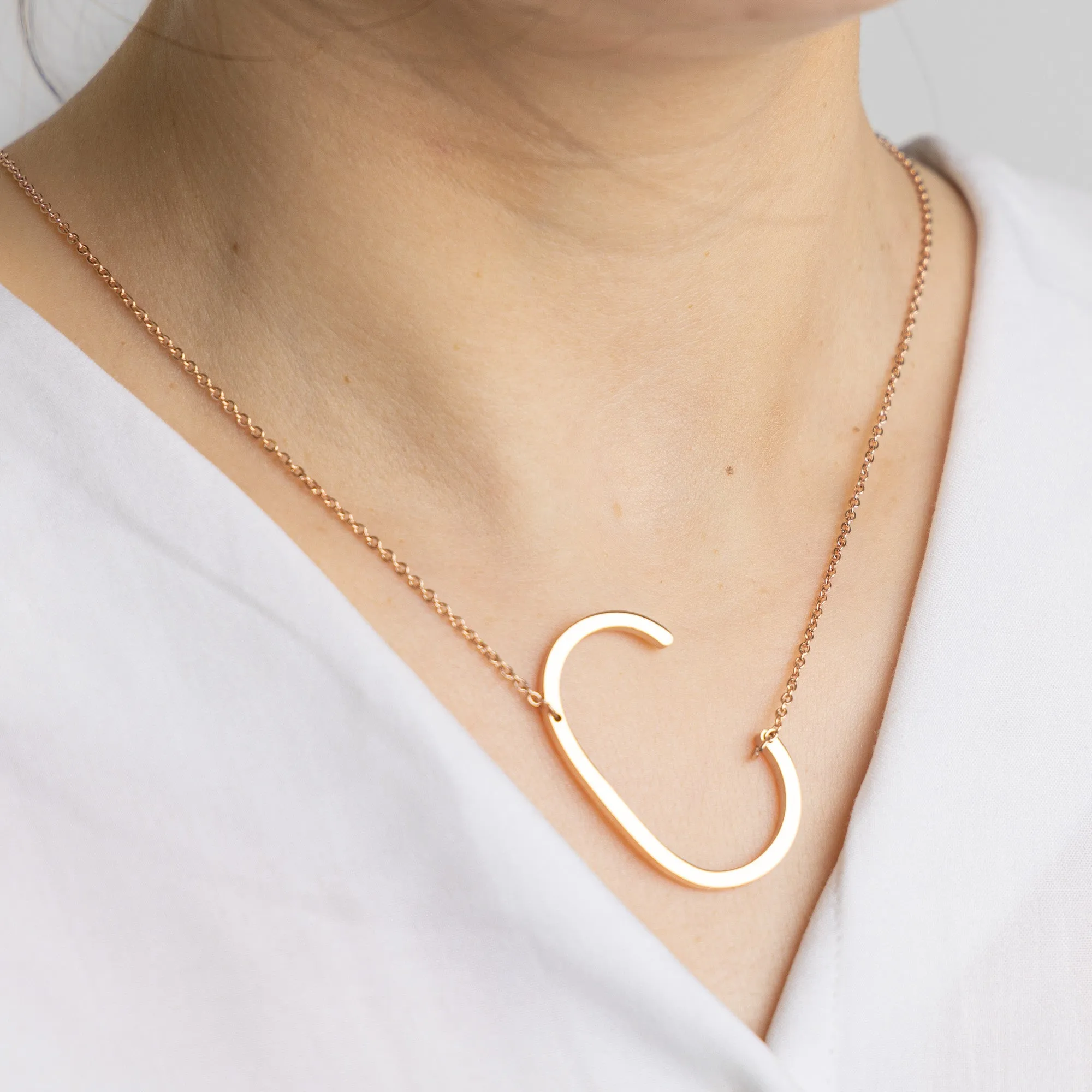 Slanting Letters Necklace