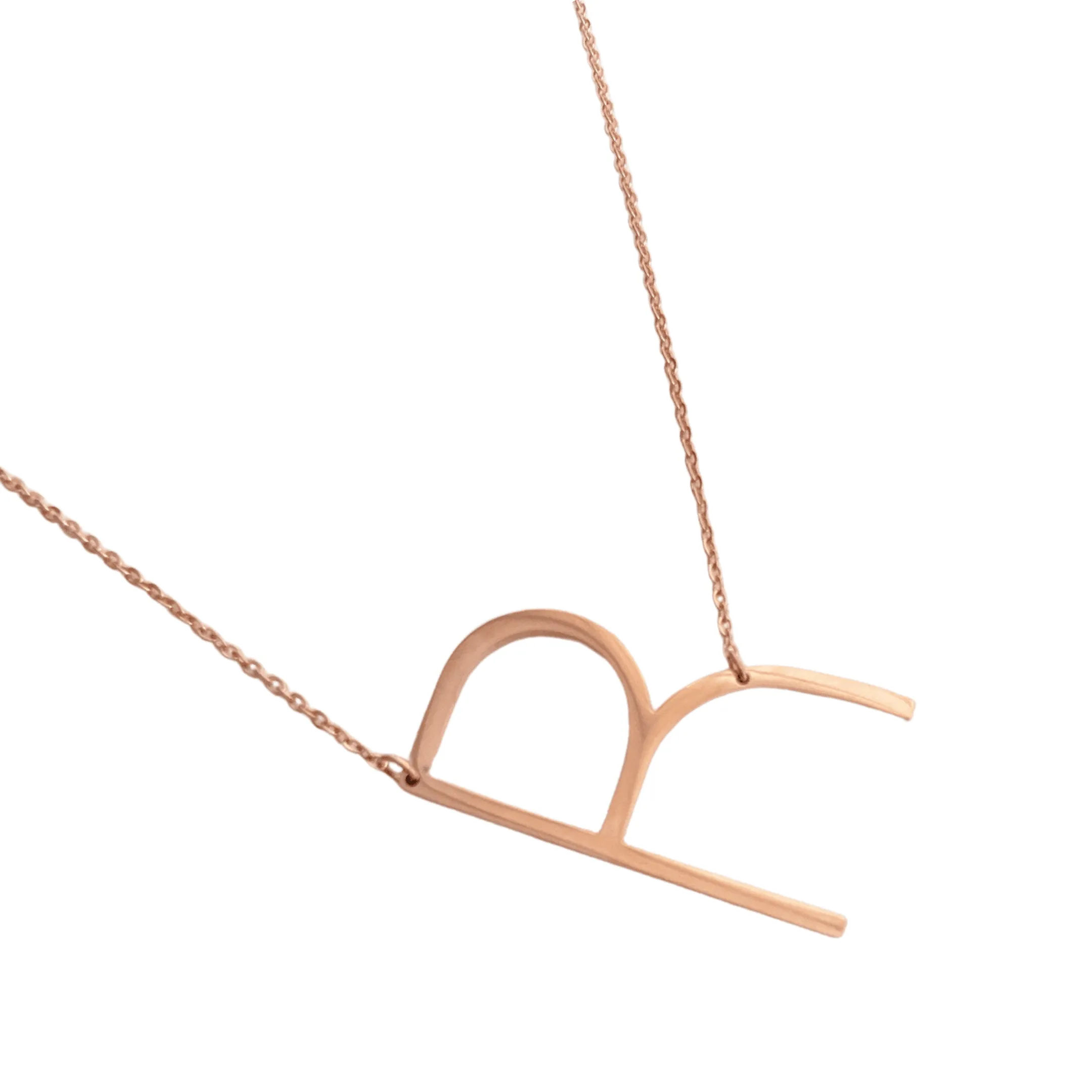 Slanting Letters Necklace
