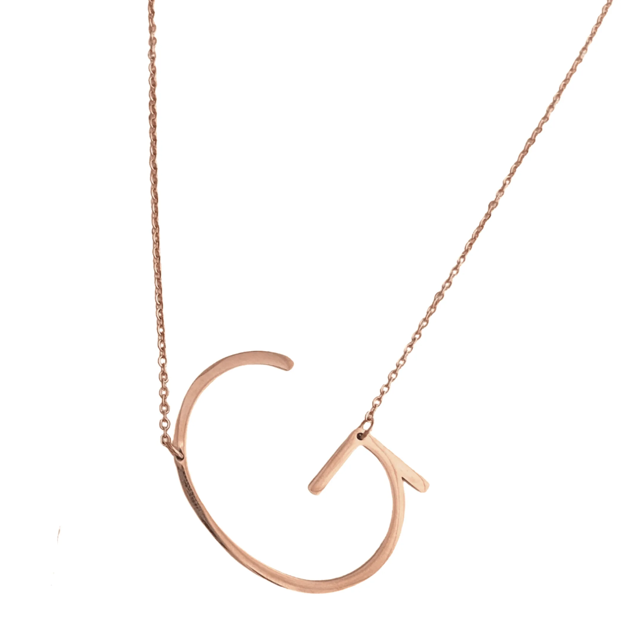 Slanting Letters Necklace