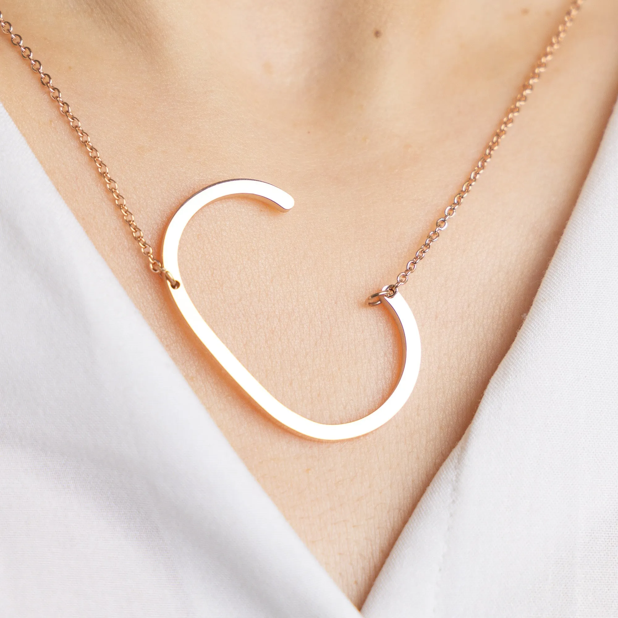 Slanting Letters Necklace