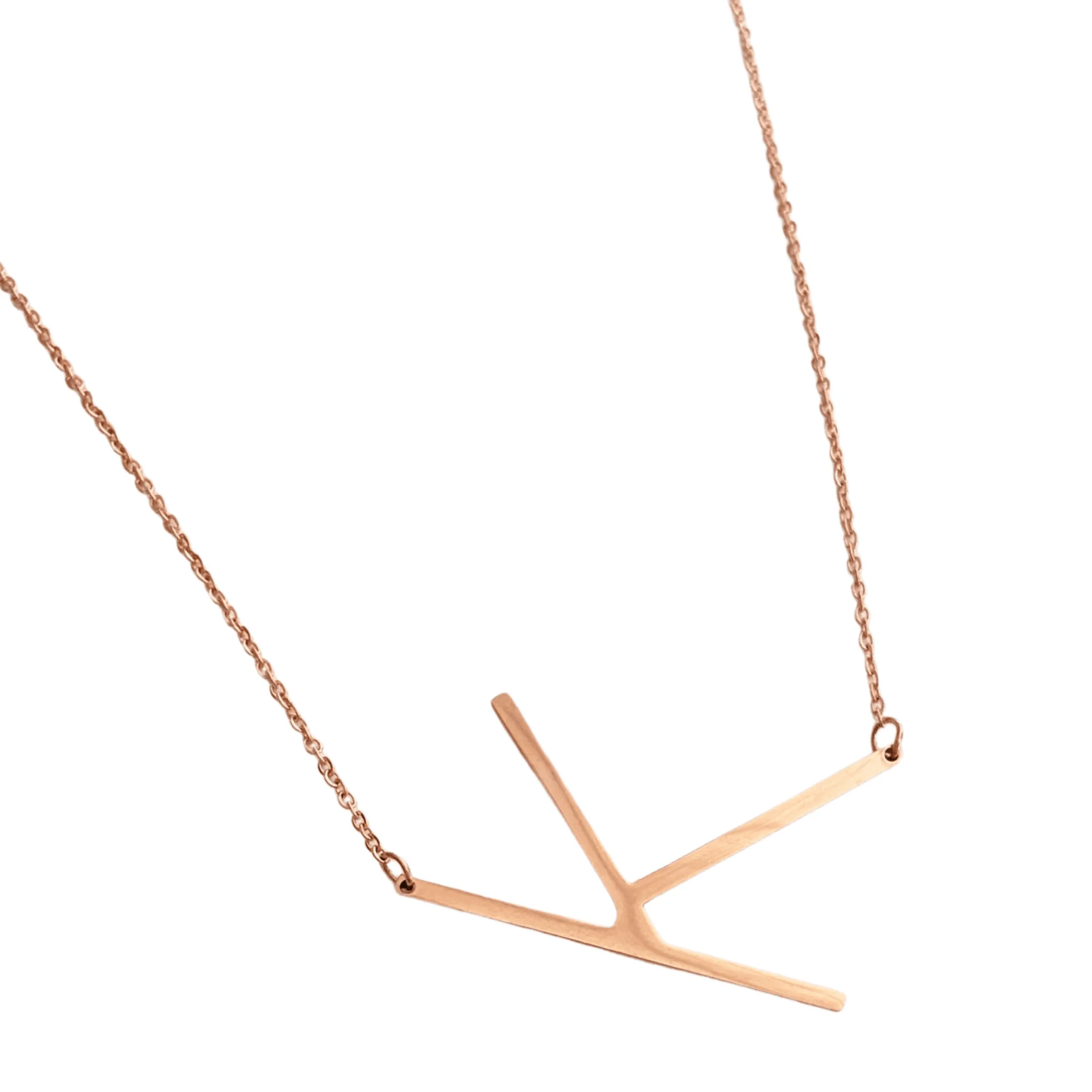 Slanting Letters Necklace