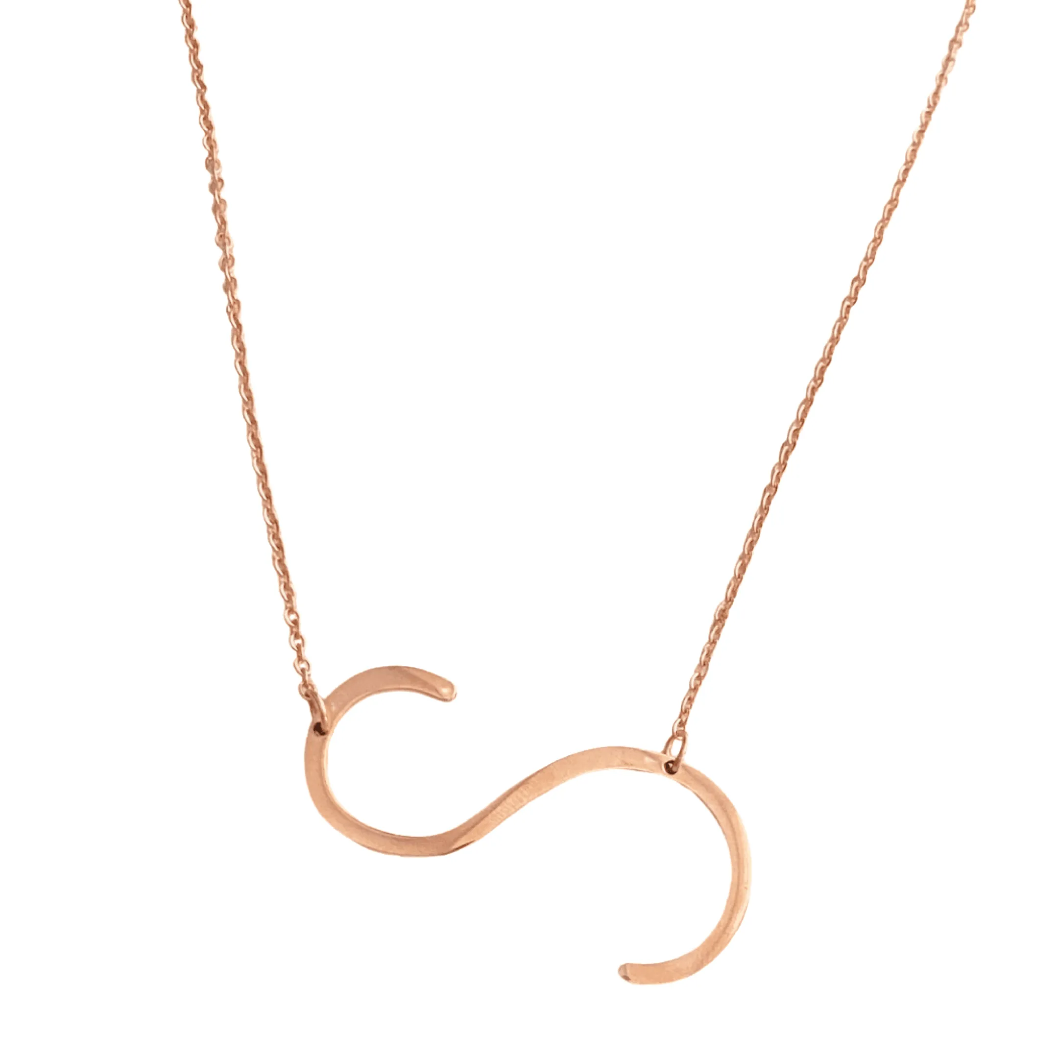 Slanting Letters Necklace