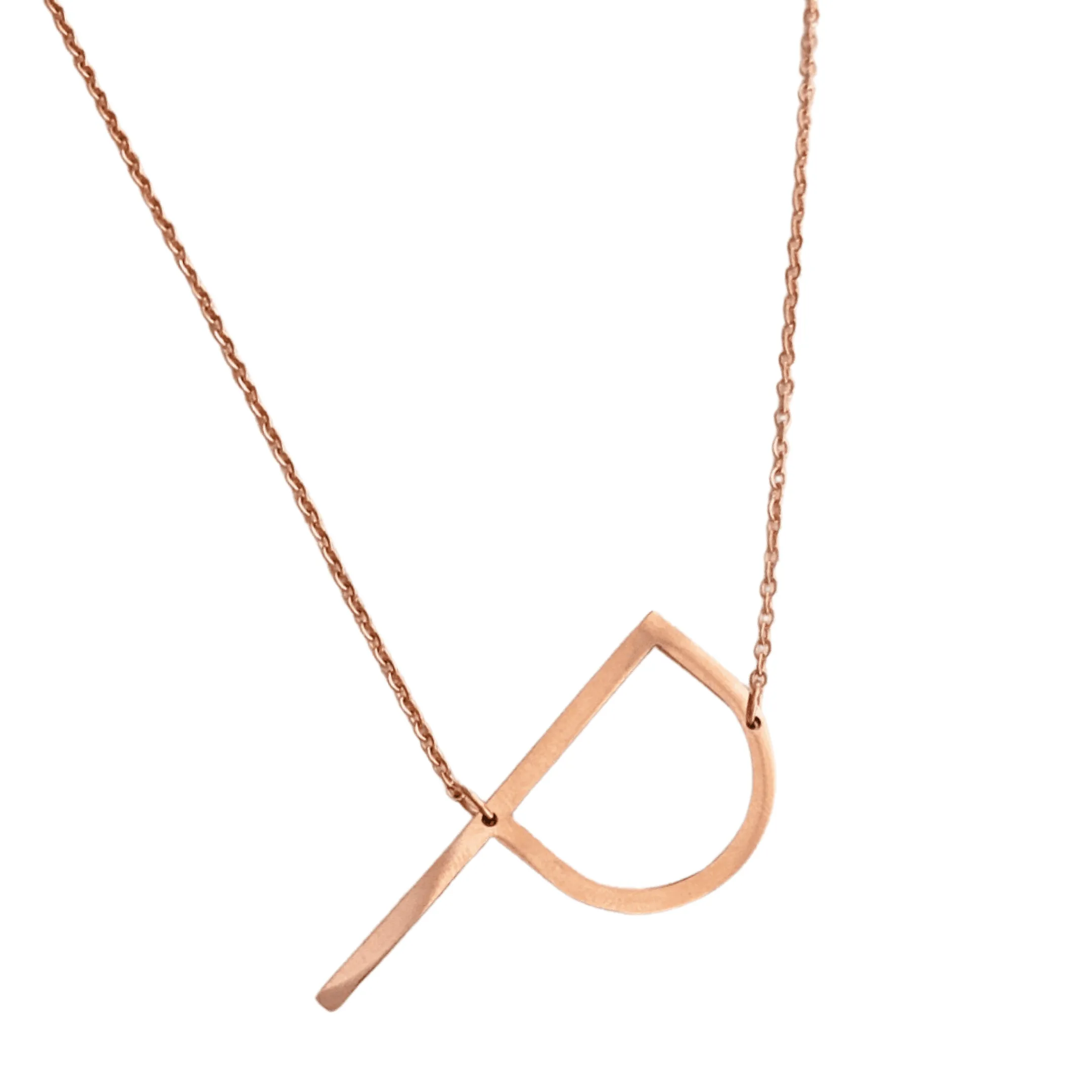Slanting Letters Necklace