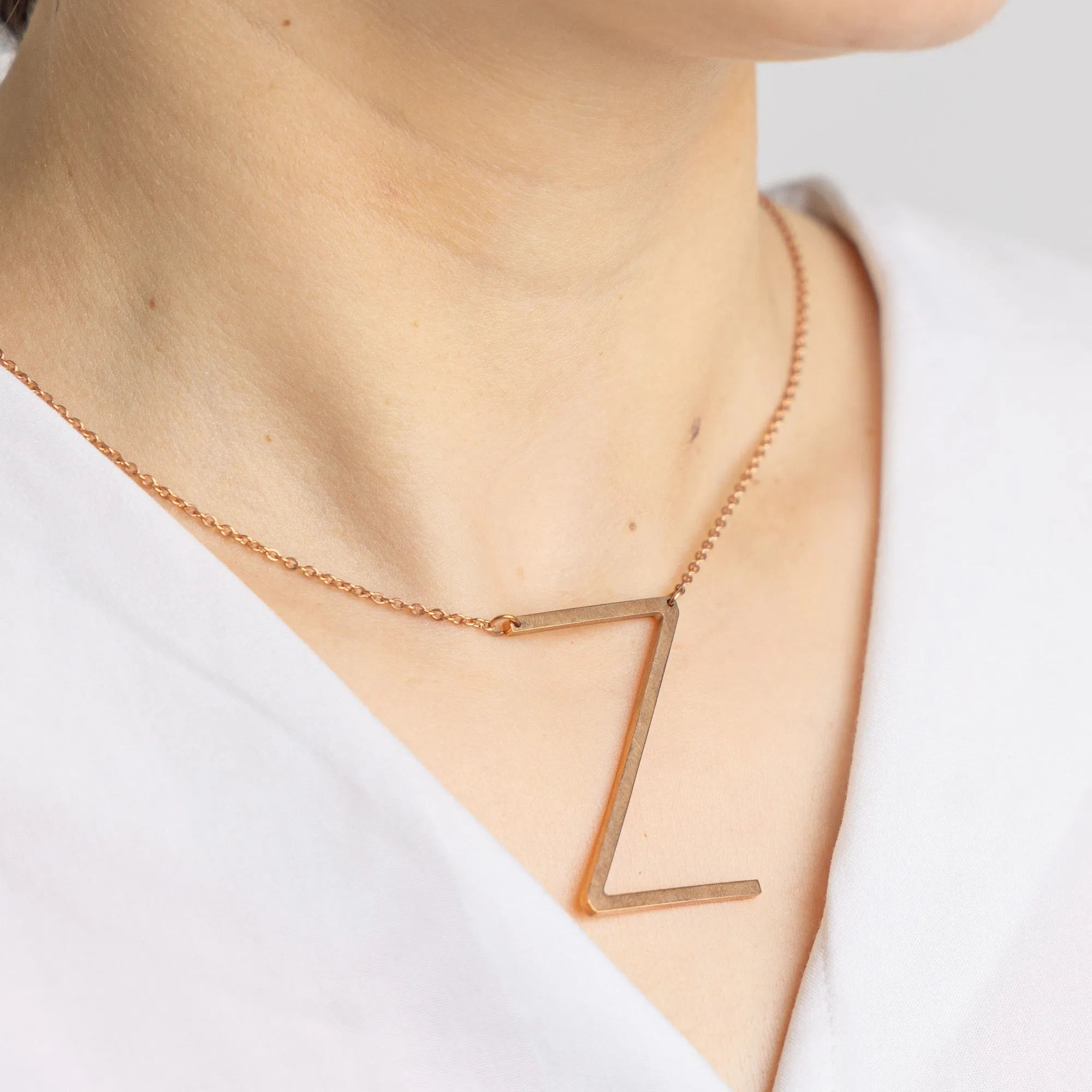 Slanting Letters Necklace