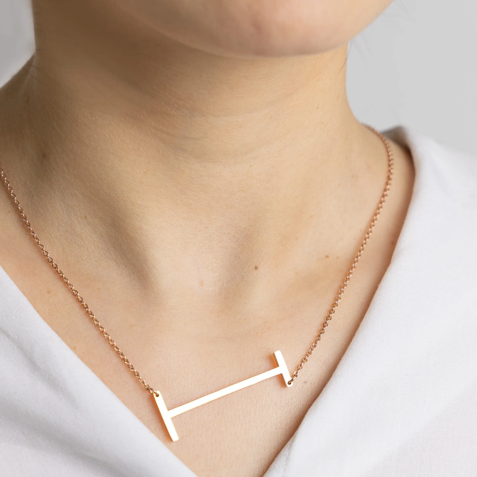 Slanting Letters Necklace