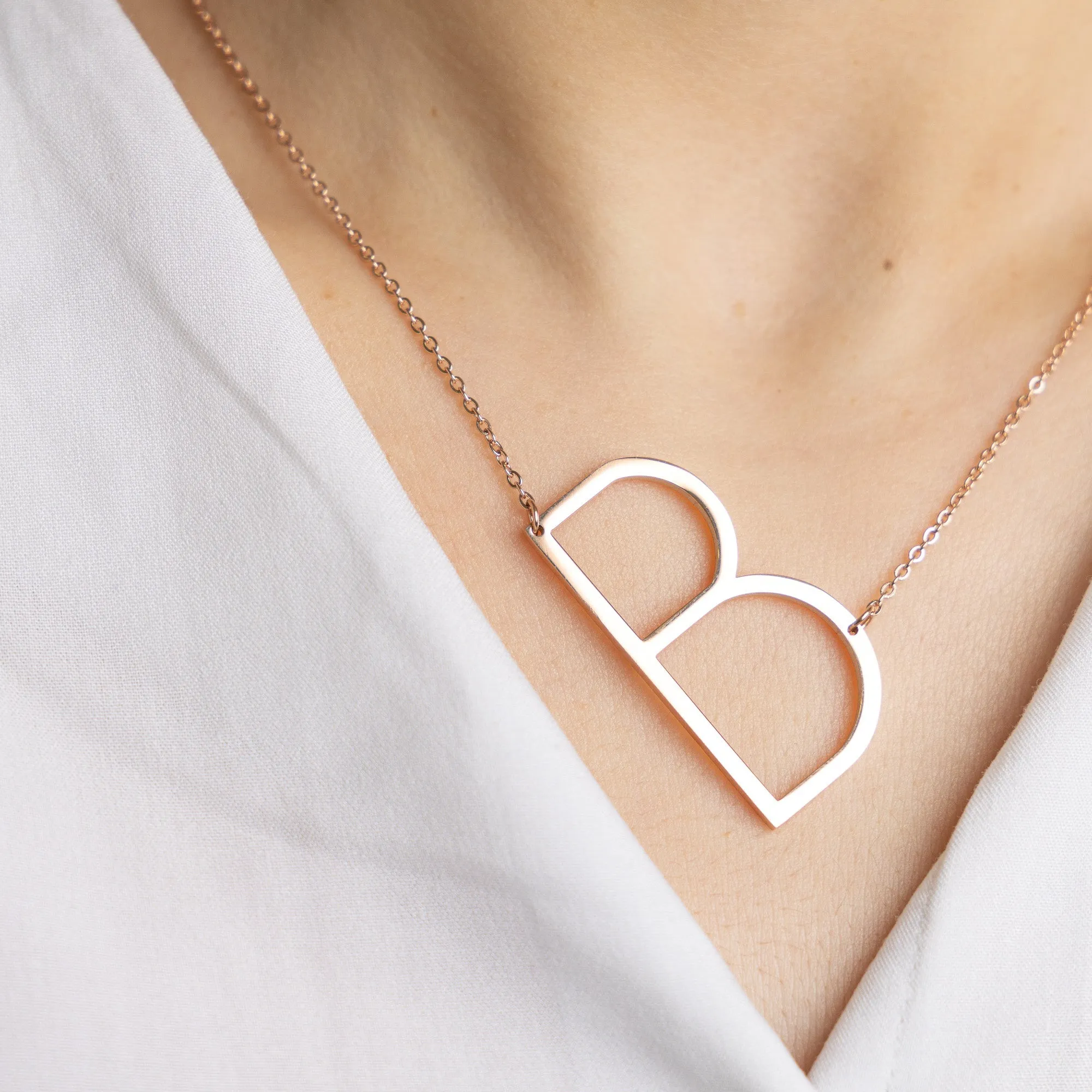 Slanting Letters Necklace