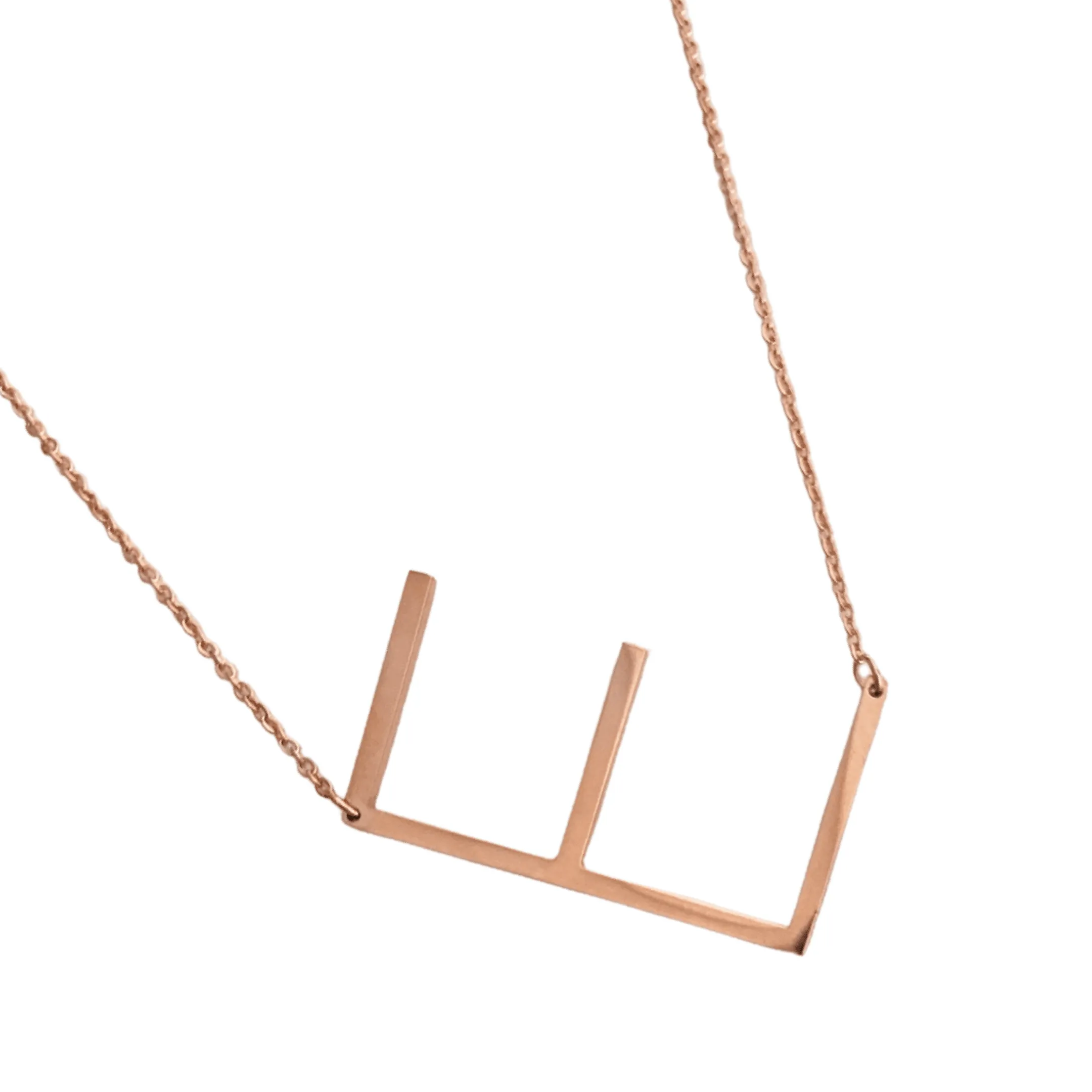 Slanting Letters Necklace