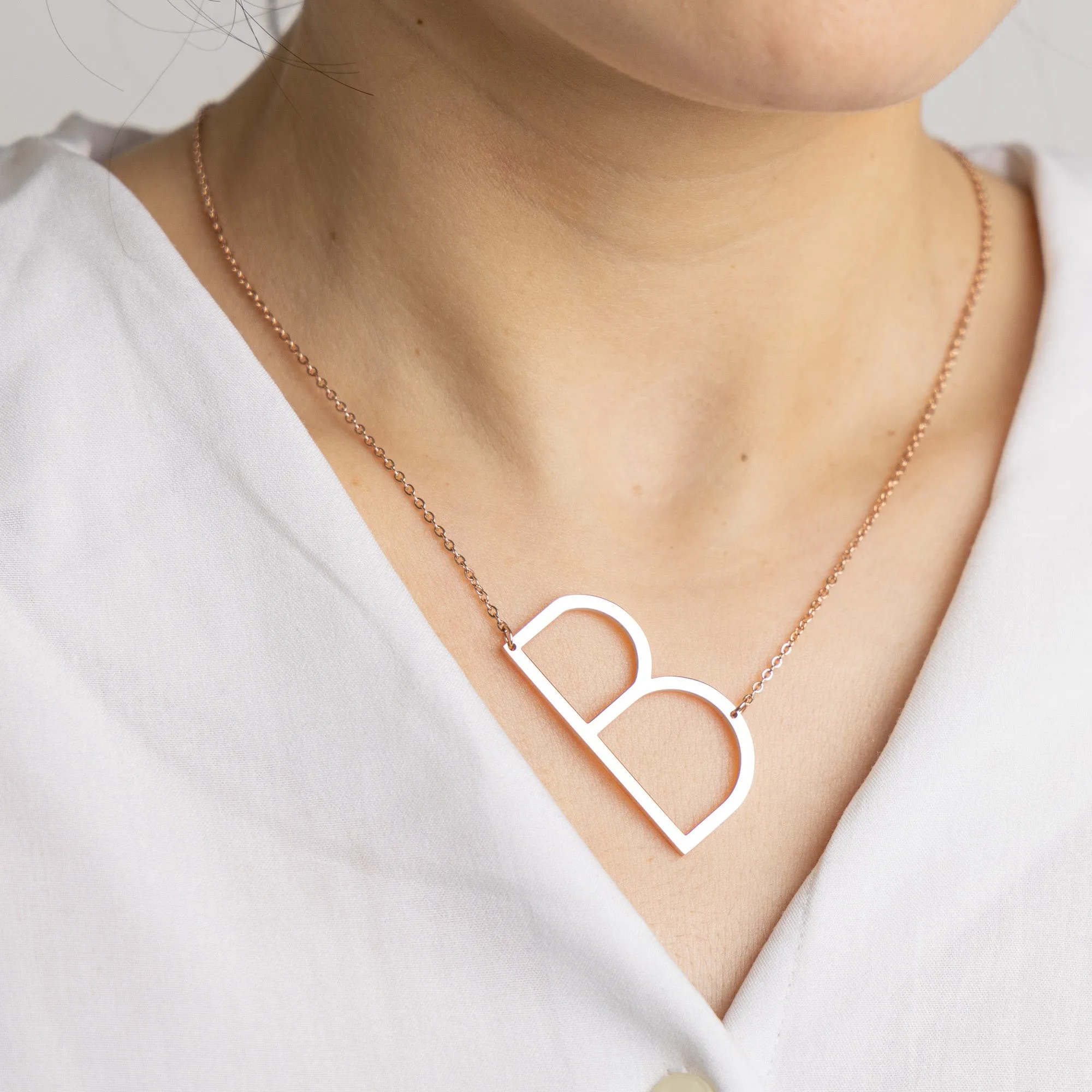 Slanting Letters Necklace