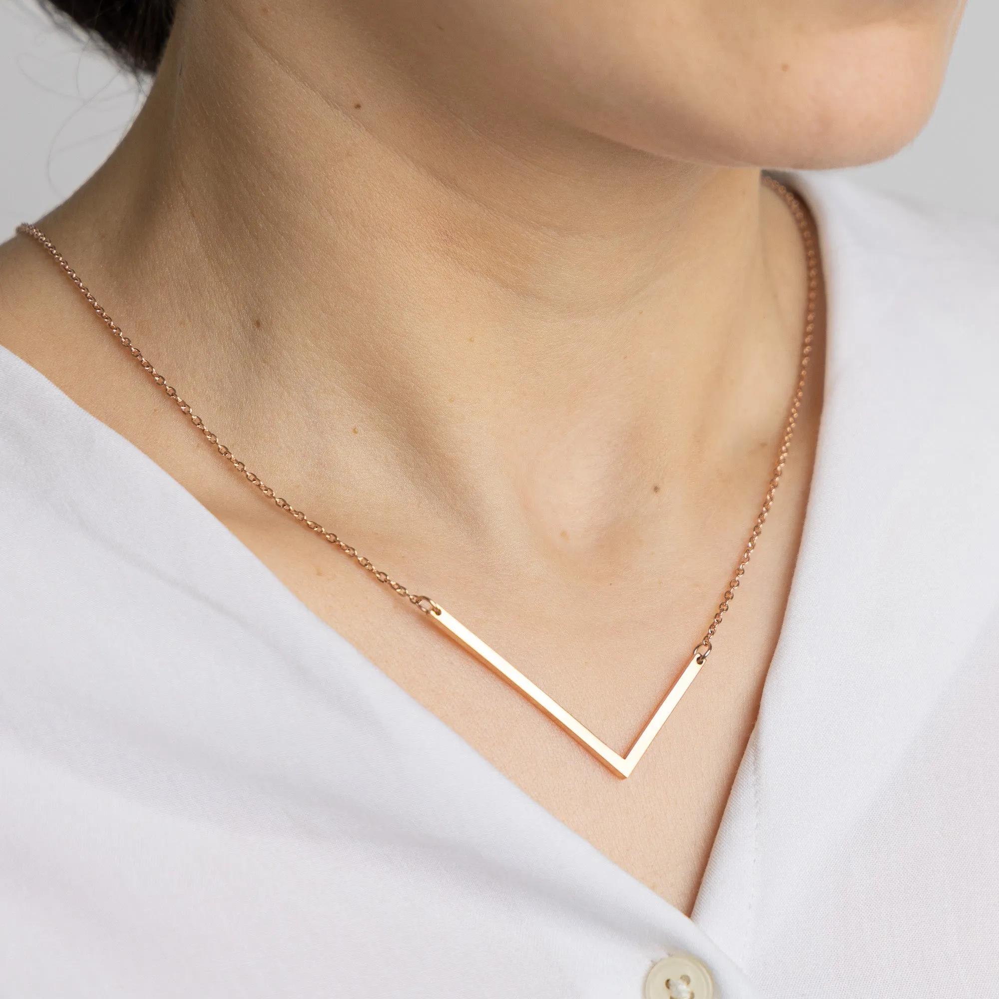 Slanting Letters Necklace