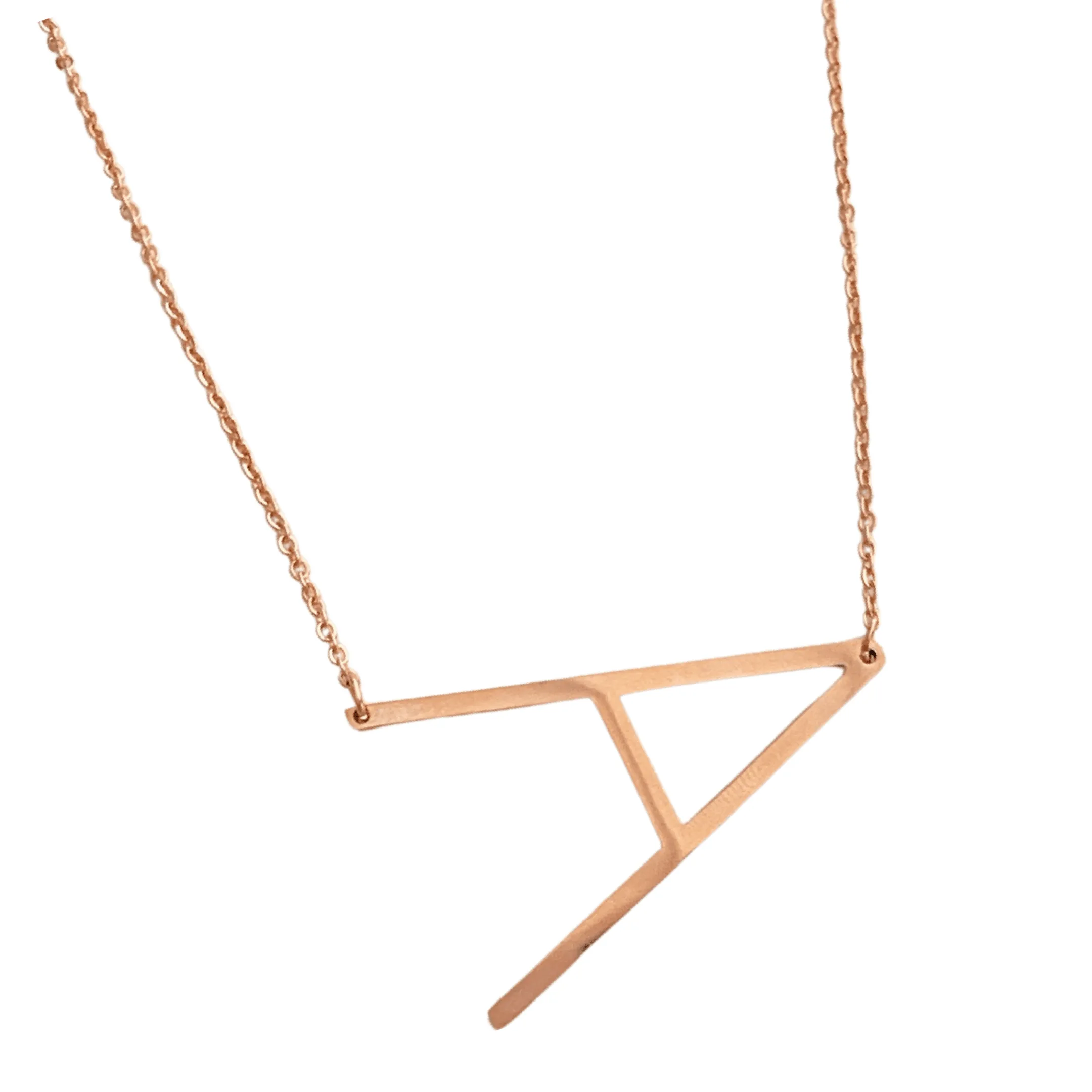 Slanting Letters Necklace