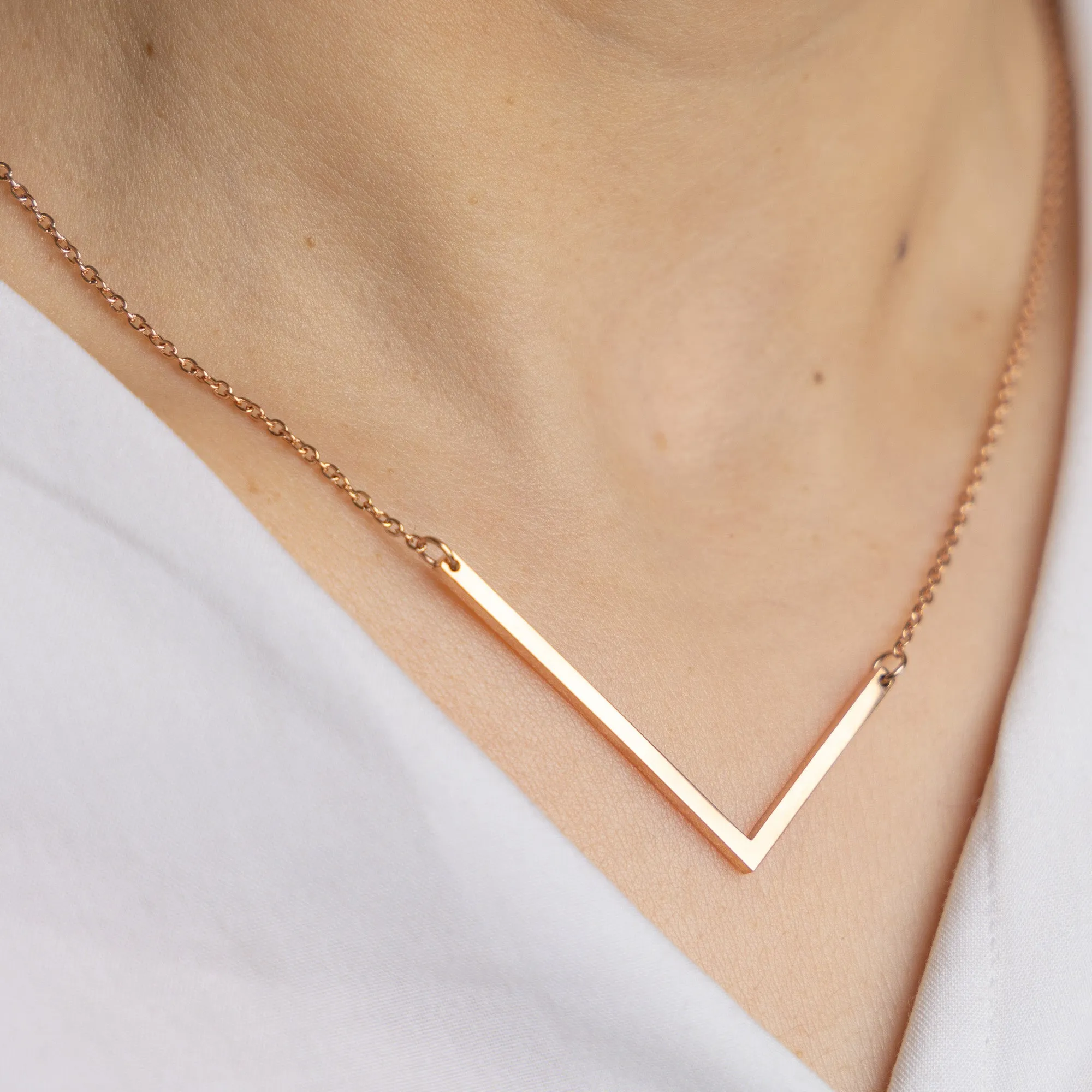 Slanting Letters Necklace