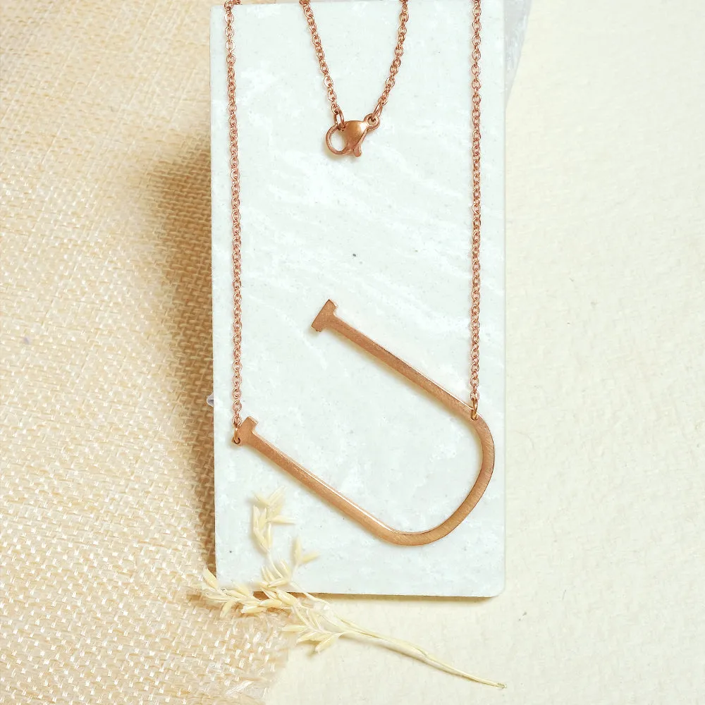 Slanting Letters Necklace