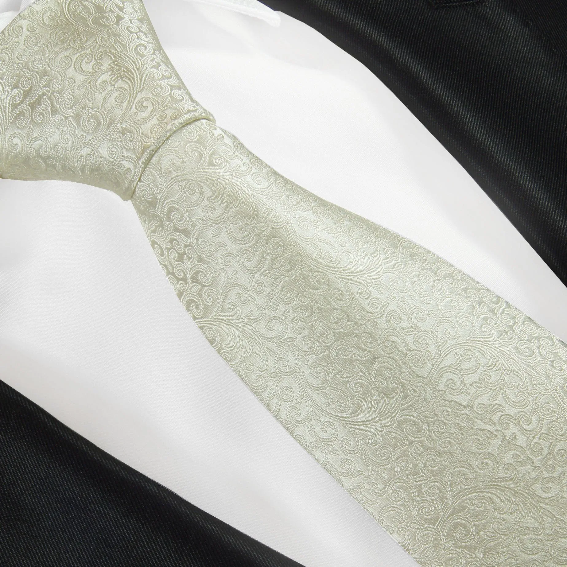 Taupe Wedding Silk Tie Set by Paul Malone