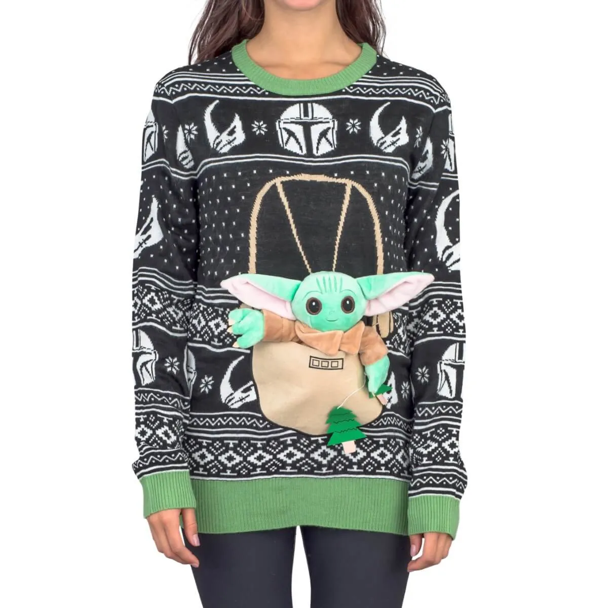 Ugly Christmas Sweater - 3D Baby Yoda Movement for Star Wars Fans