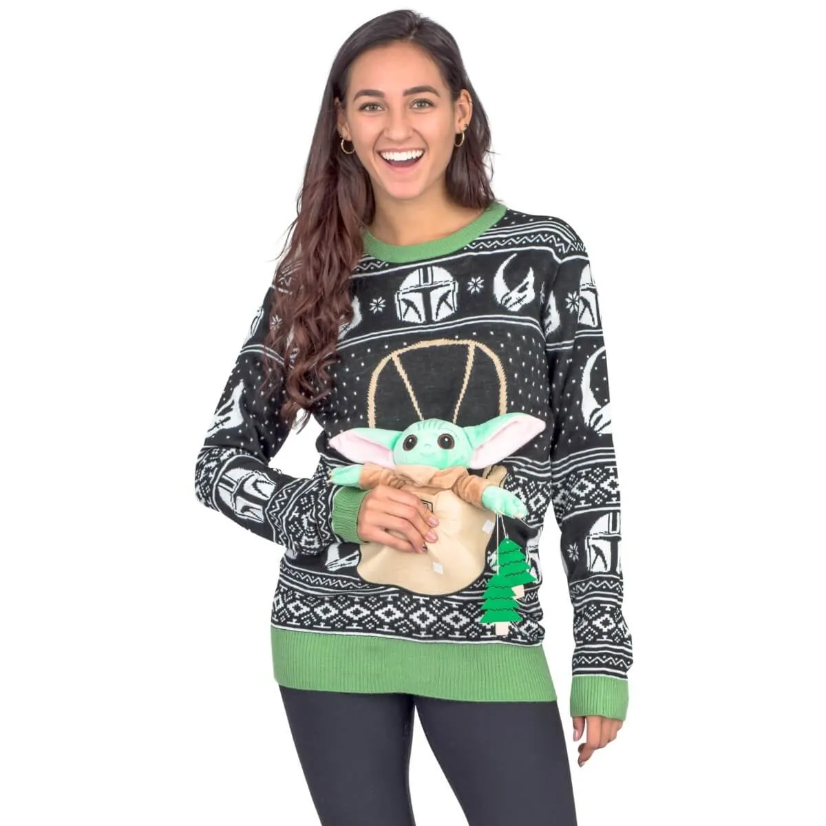 Ugly Christmas Sweater - 3D Baby Yoda Movement for Star Wars Fans