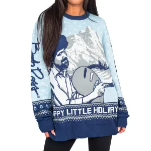 Ugly Christmas Sweater - Bob Ross Design for Holiday Parties