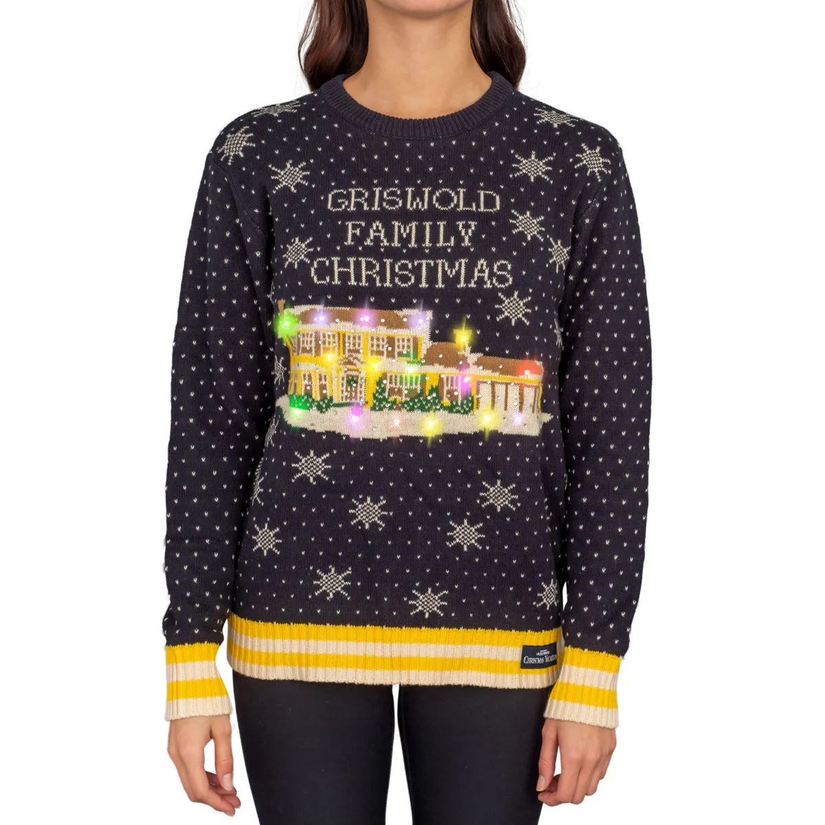 Ugly Christmas Sweater - Griswold Family Design with LED Lights for Holiday Fun