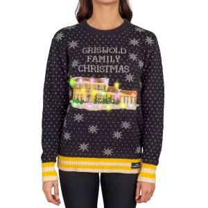 Ugly Christmas Sweater - Griswold Family Design with LED Lights for Holiday Fun