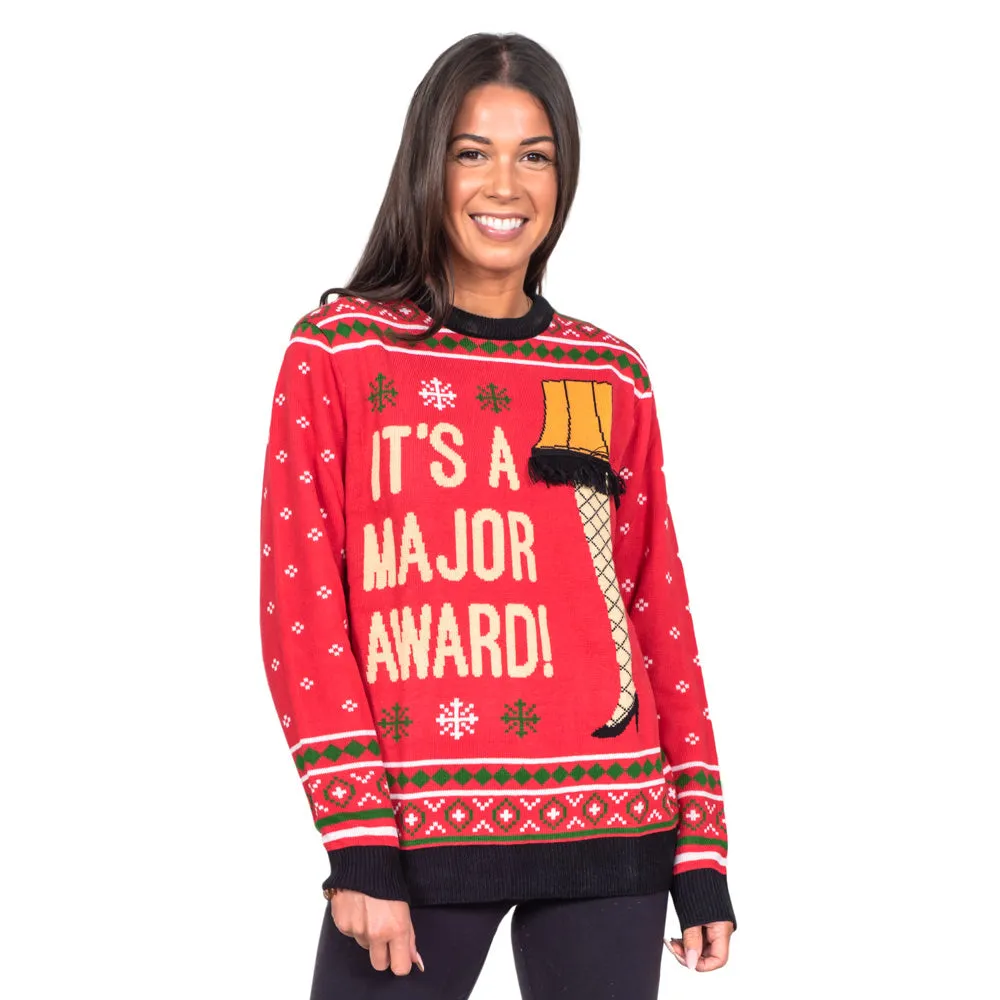 Ugly Christmas Sweater - Iconic Leg Lamp Design for Holiday Parties
