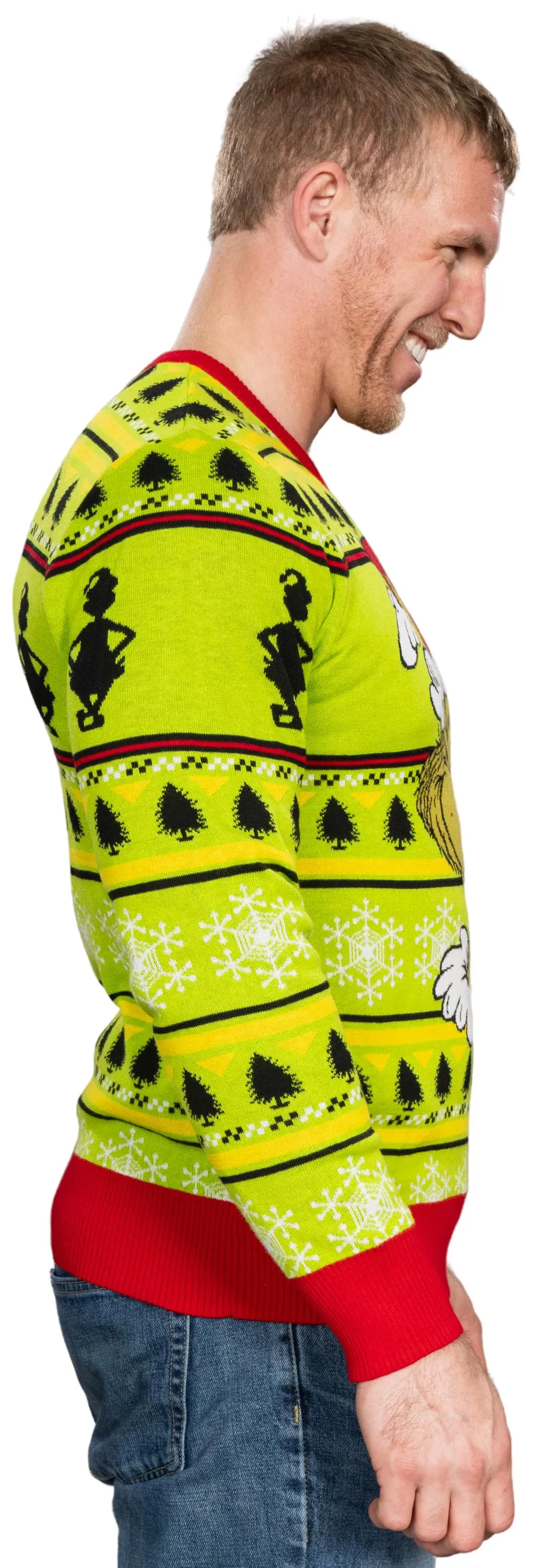 Ugly Christmas Sweater JulesRoche Grinch Design Pullover