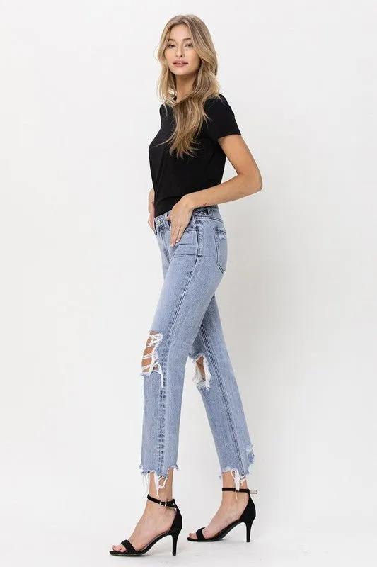 Ultra High Rise 90's Straight Crop Jeans