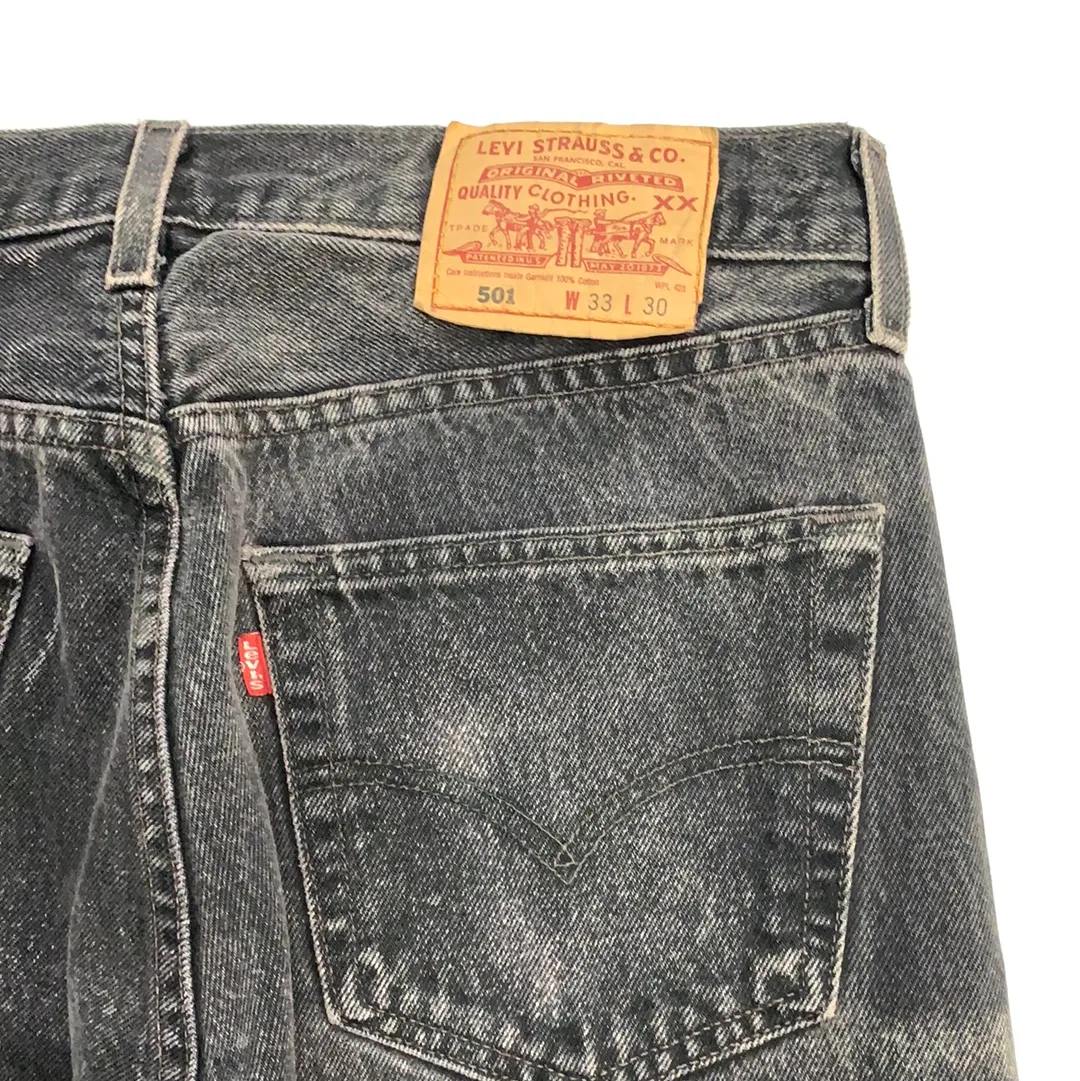 Vintage Levi’s denim 501 Custom Black Jeans - 33in