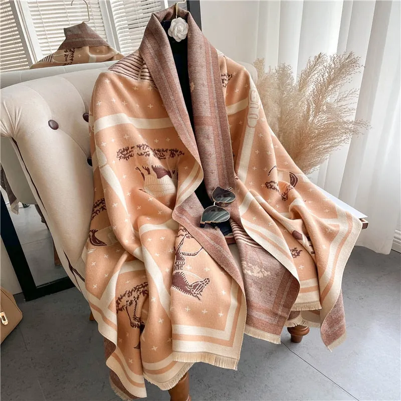 Warm Cashmere Shawl Scarf
