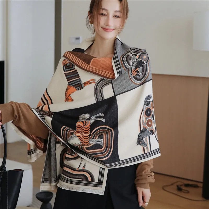 Warm Cashmere Shawl Scarf