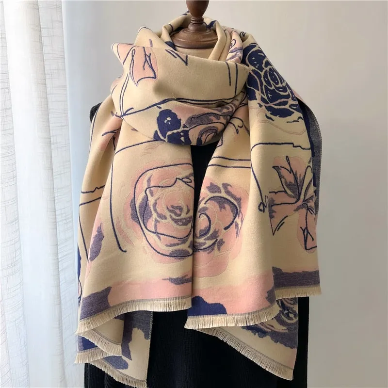 Warm Cashmere Shawl Scarf
