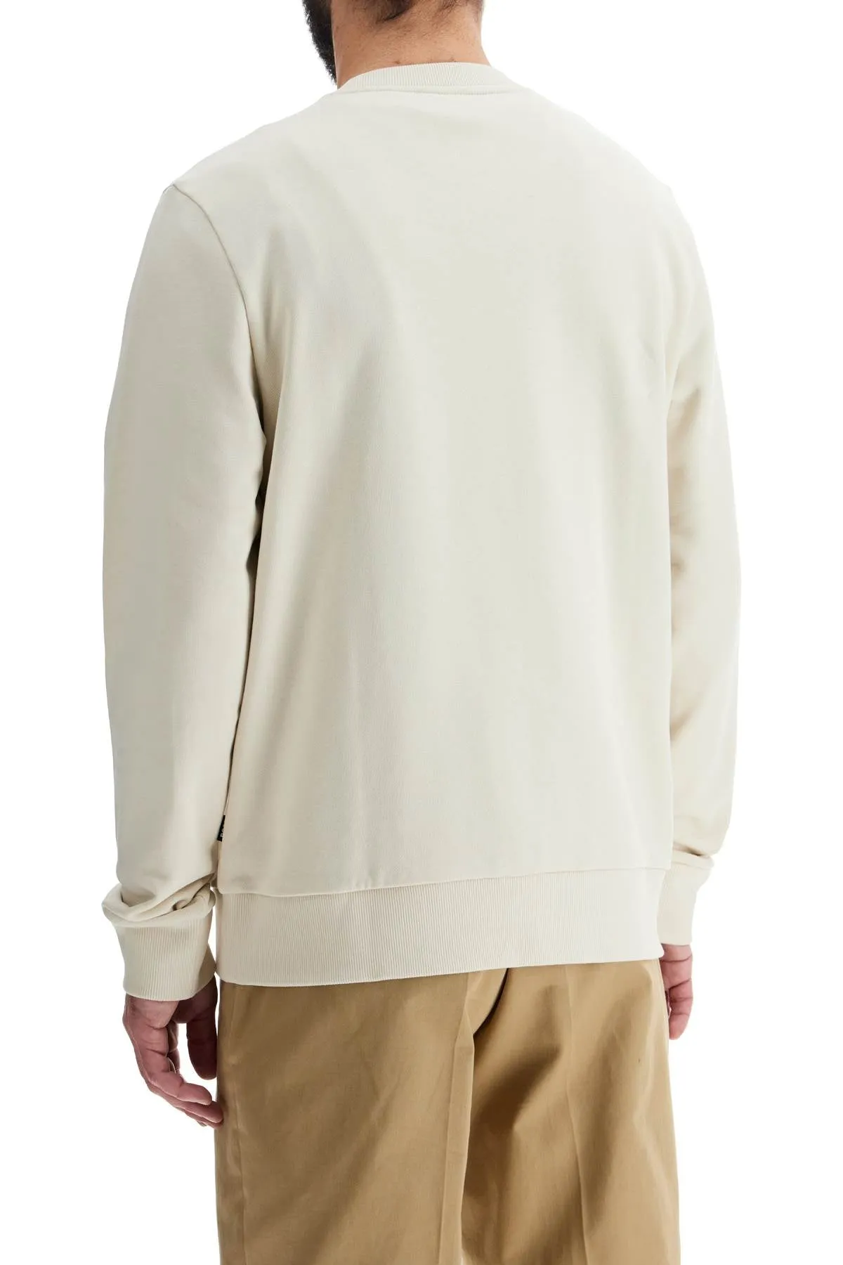 White Loose Fit Long Sleeve Sweatshirt C-sharpi 08