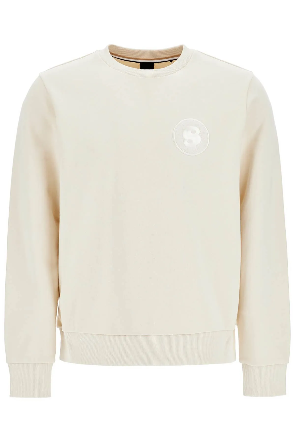 White Loose Fit Long Sleeve Sweatshirt C-sharpi 08