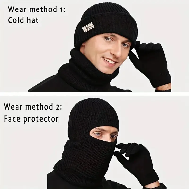 Wholesale 2 in 1 Unisex Beanie Hat Balaclava Mask Ski Windproof Winter Accessory