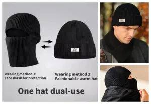 Wholesale 2 in 1 Unisex Beanie Hat Balaclava Mask Ski Windproof Winter Accessory
