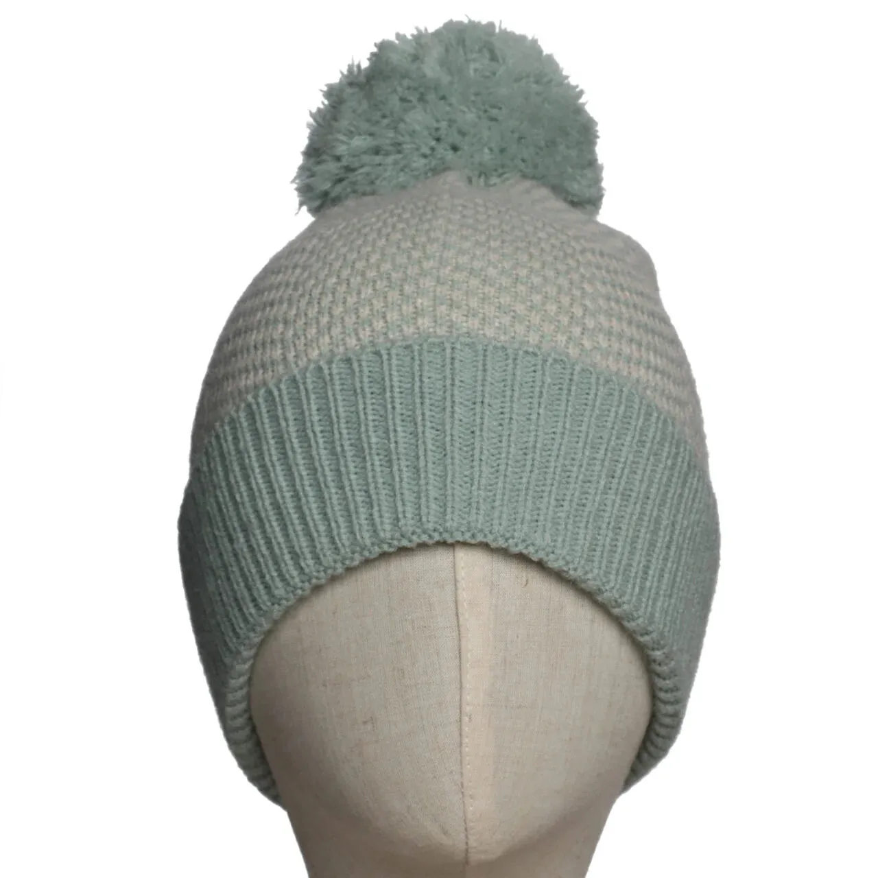 Winter Beanie Herringbone Green