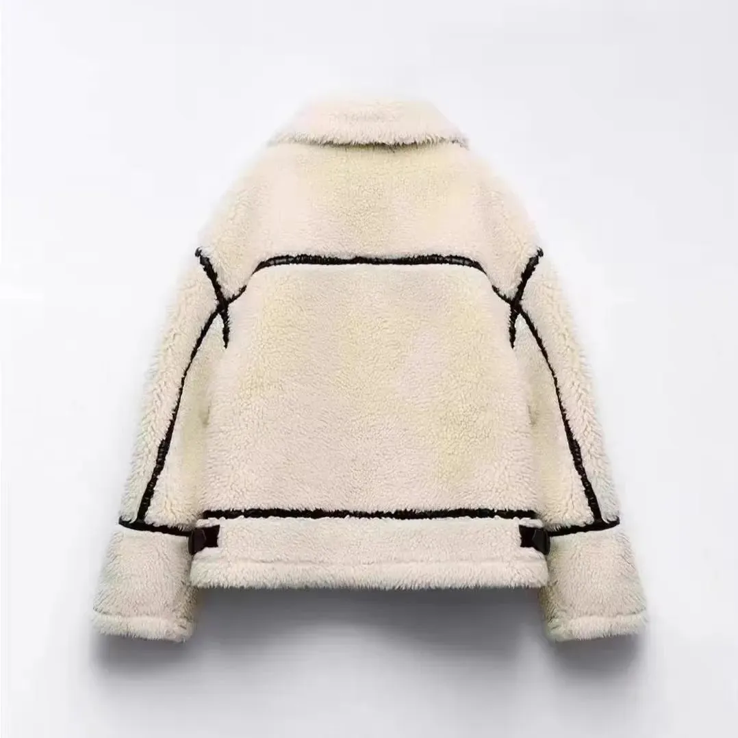 Women's Zip-up Wool Winter  Coat with Black Lined | Ideal for Autumn/Winter