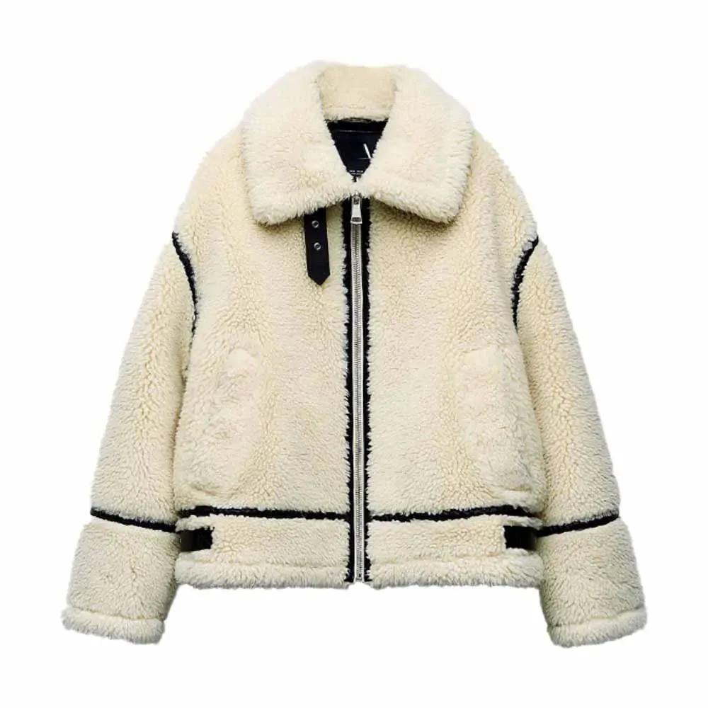 Women's Zip-up Wool Winter  Coat with Black Lined | Ideal for Autumn/Winter