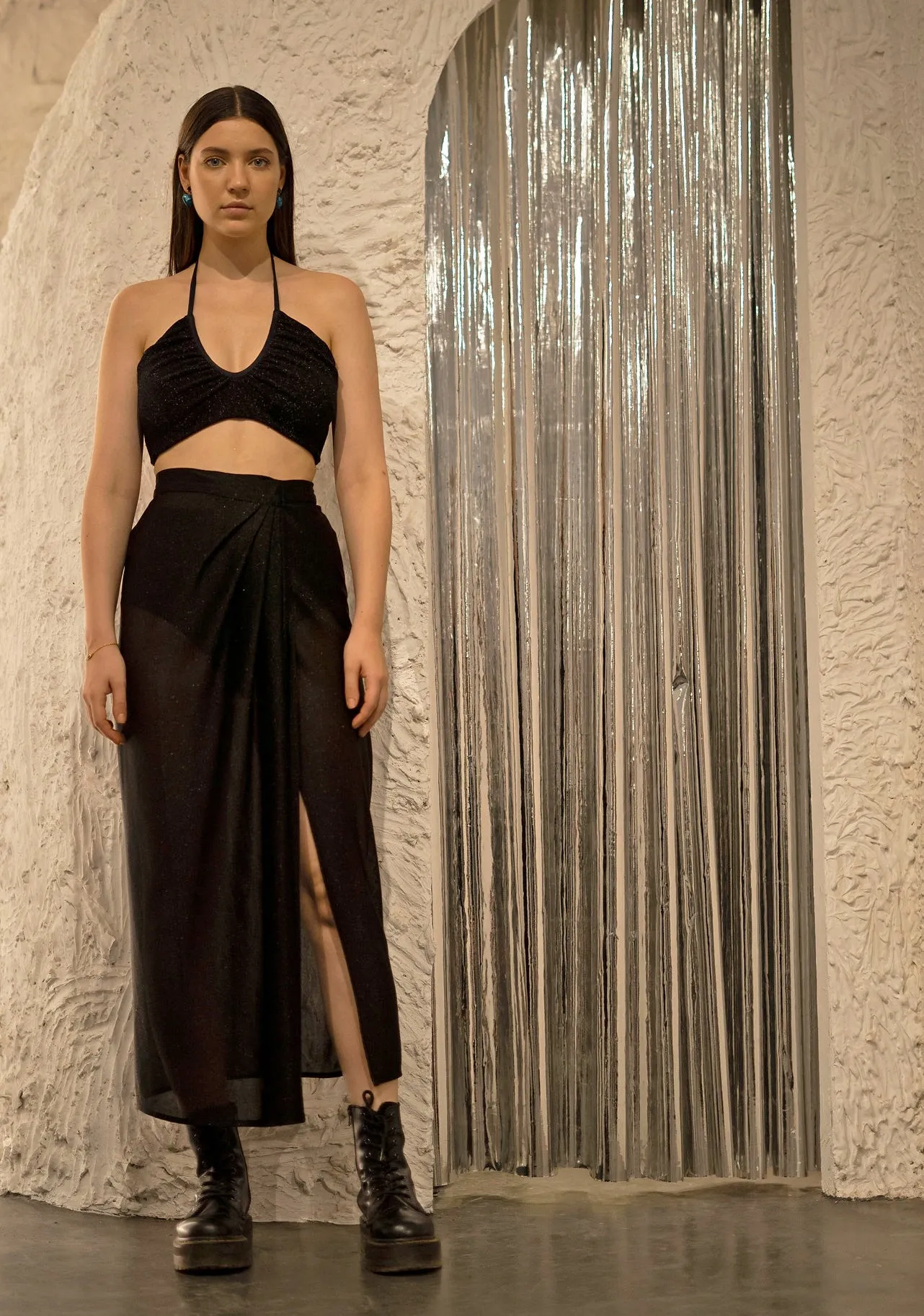 Wrap mesh Skirt